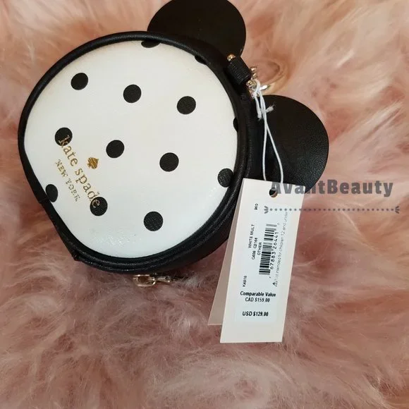 disney x kate spade new york minnie mouse coin purse White multi